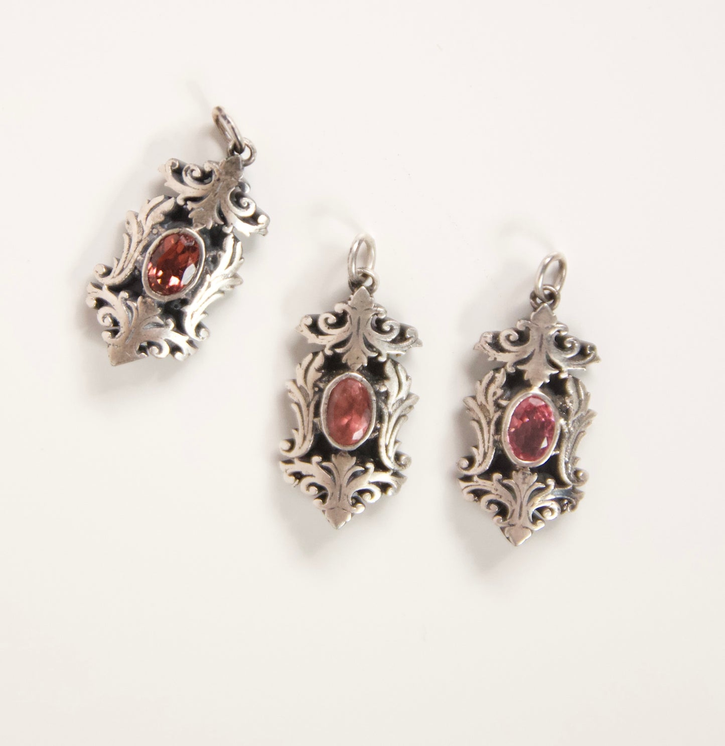 Scroll Pendant - Orange Tourmaline