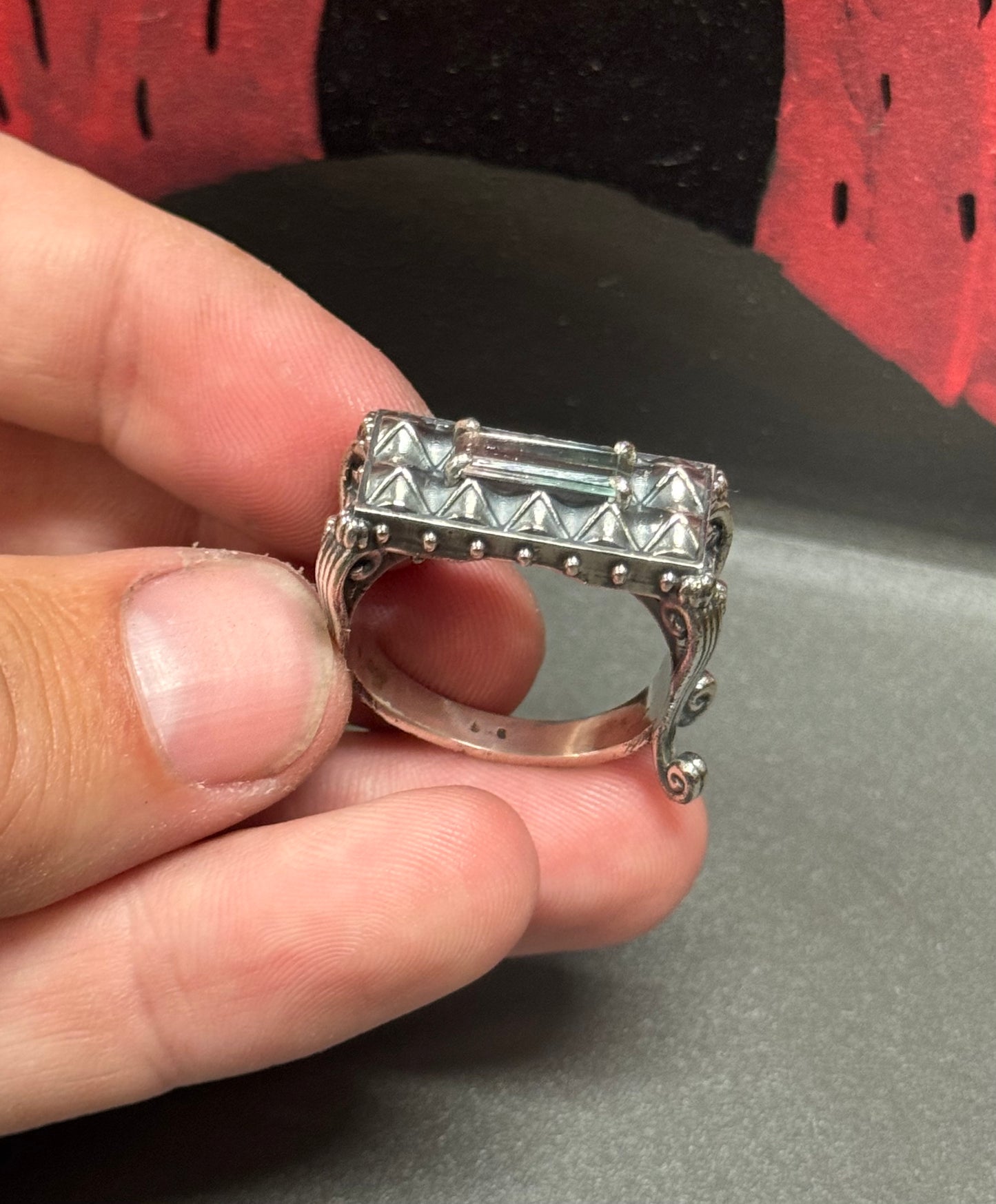 royal bench ring - size 10- tourmaline