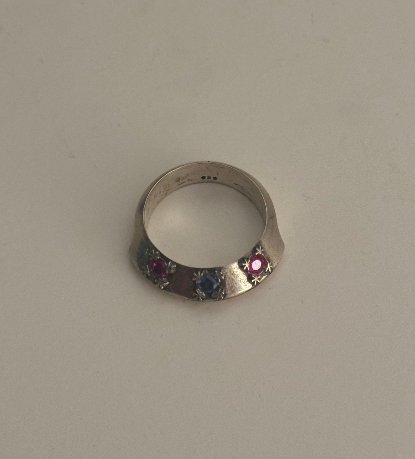 blade ring - 7.5 - ruby & sapphire