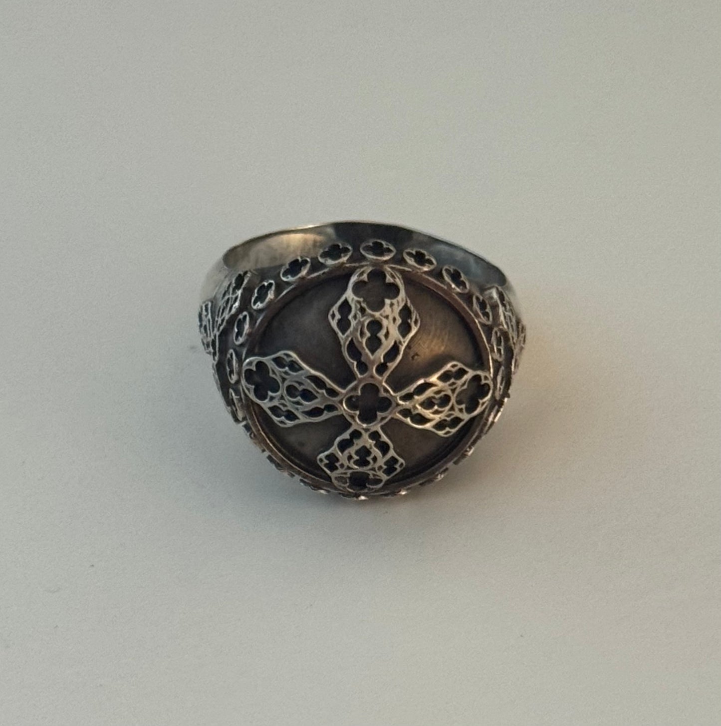 Gothic Signet Ring - size 7