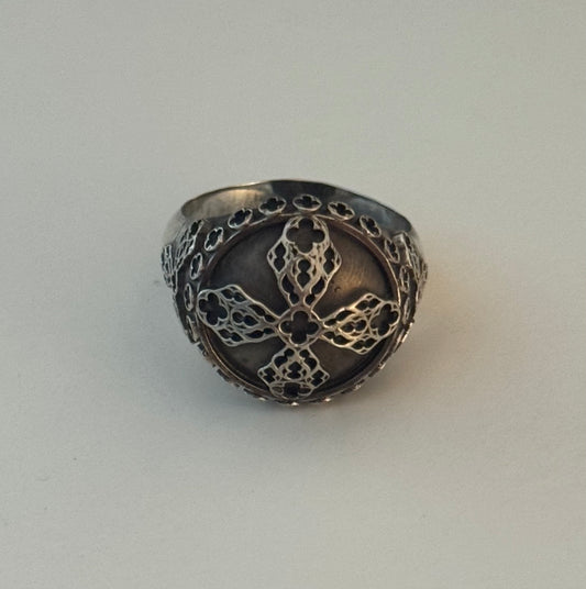 Gothic Signet Ring - size 7