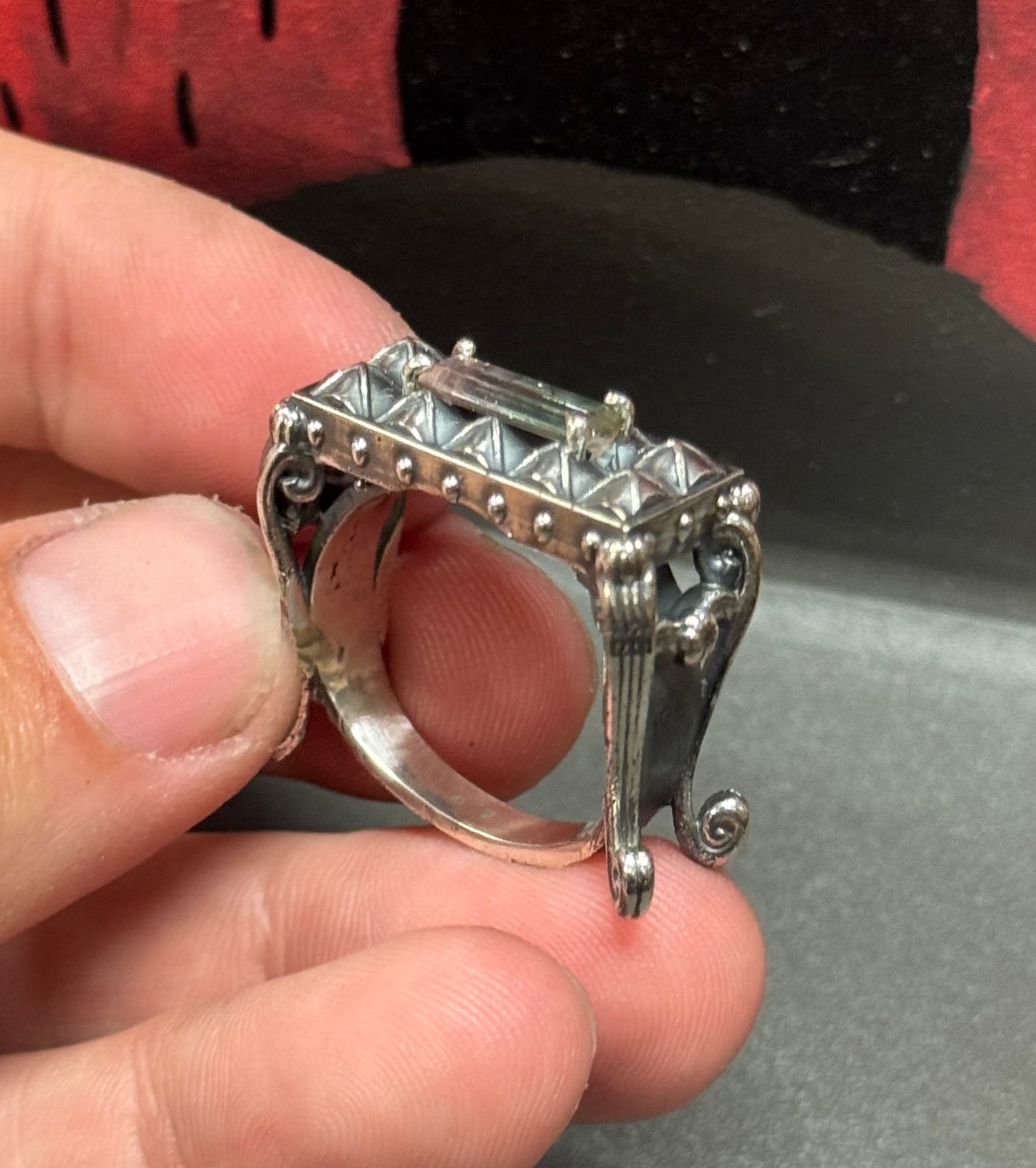 royal bench ring - size 10- tourmaline