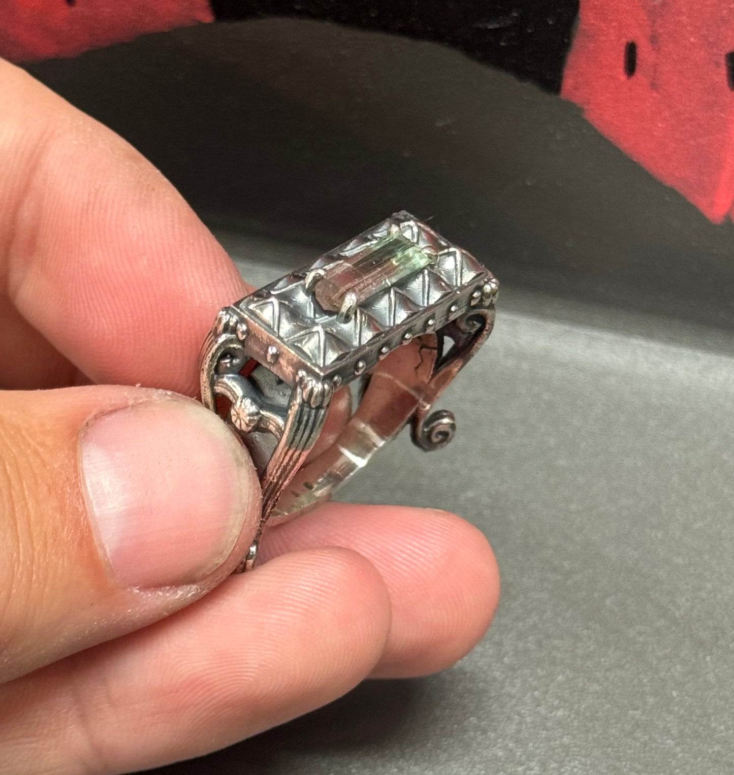 royal bench ring - size 10- tourmaline